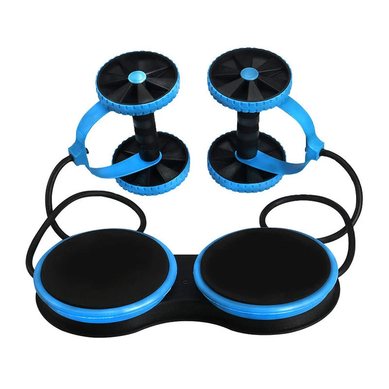 Double-Wheel Ab Roller for Core Workouts, Abdominal Roller Wheel with Knee Pad