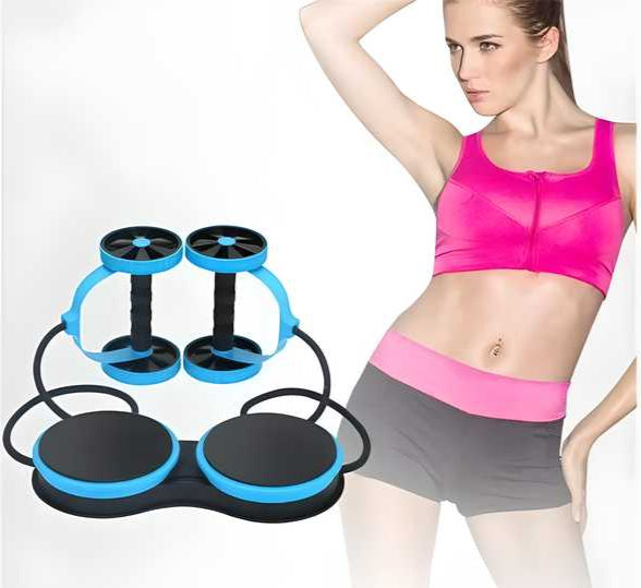 Double-Wheel Ab Roller for Core Workouts, Abdominal Roller Wheel with Knee Pad