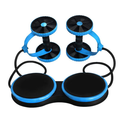 Double-Wheel Ab Roller for Core Workouts, Abdominal Roller Wheel with Knee Pad